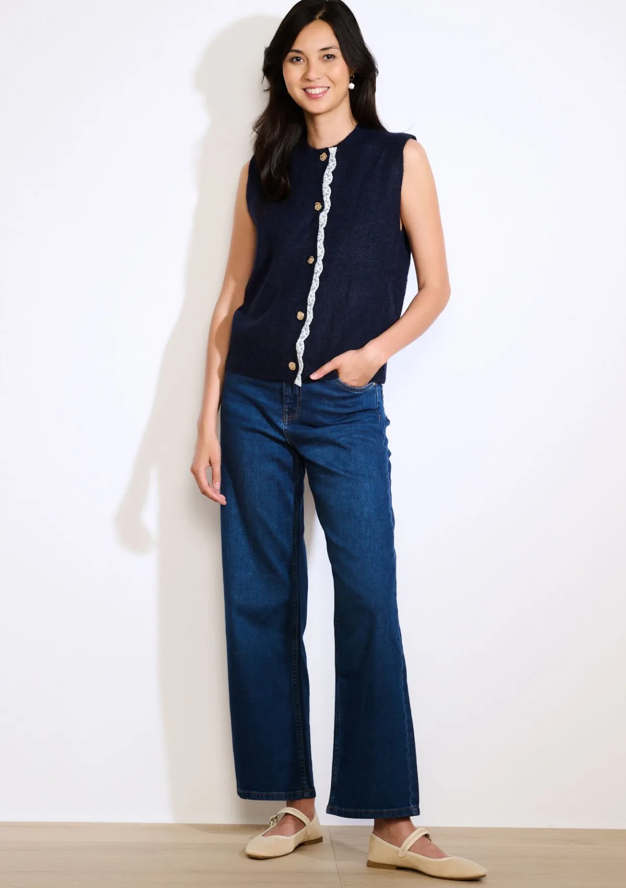 LolaLiza Mouwloze zachte cardigan met knopen- Truien En Cardigans