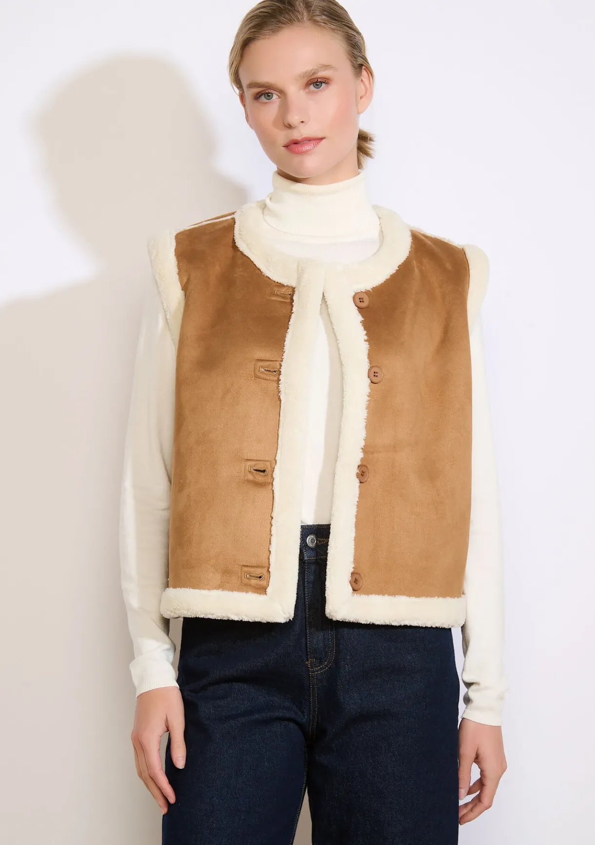 LolaLiza Omkeerbare gevoerde vest- Vesten En Blazers