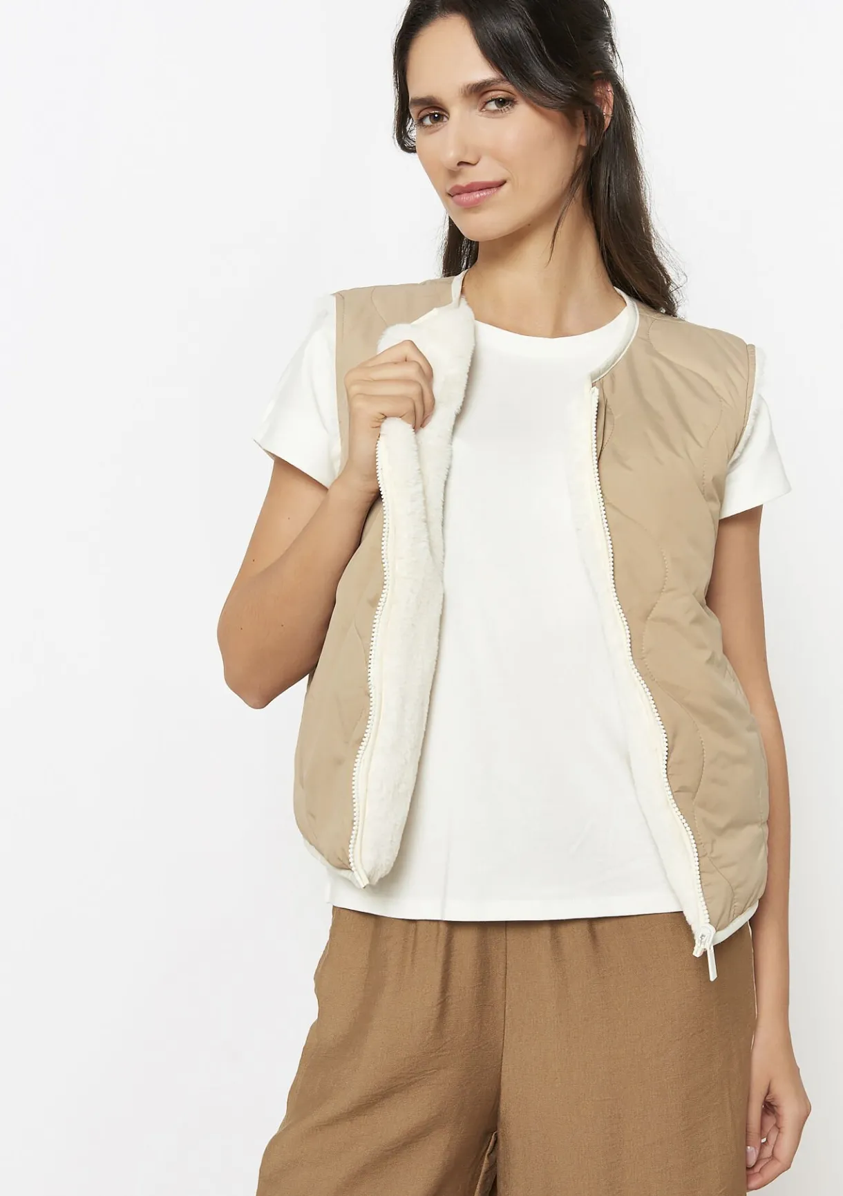 LolaLiza Omkeerbare mouwloze vest- Loungewear|Vesten En Blazers