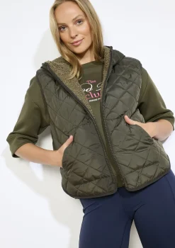 LolaLiza Omkeerbare sherpa-nylon bodywarmer- Loungewear|Mantels En Jassen