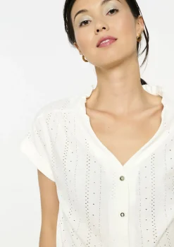 LolaLiza Opengewerkte top met knopen- Tops En T-Shirts