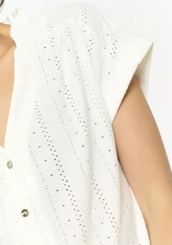 LolaLiza Opengewerkte top met knopen- Tops En T-Shirts