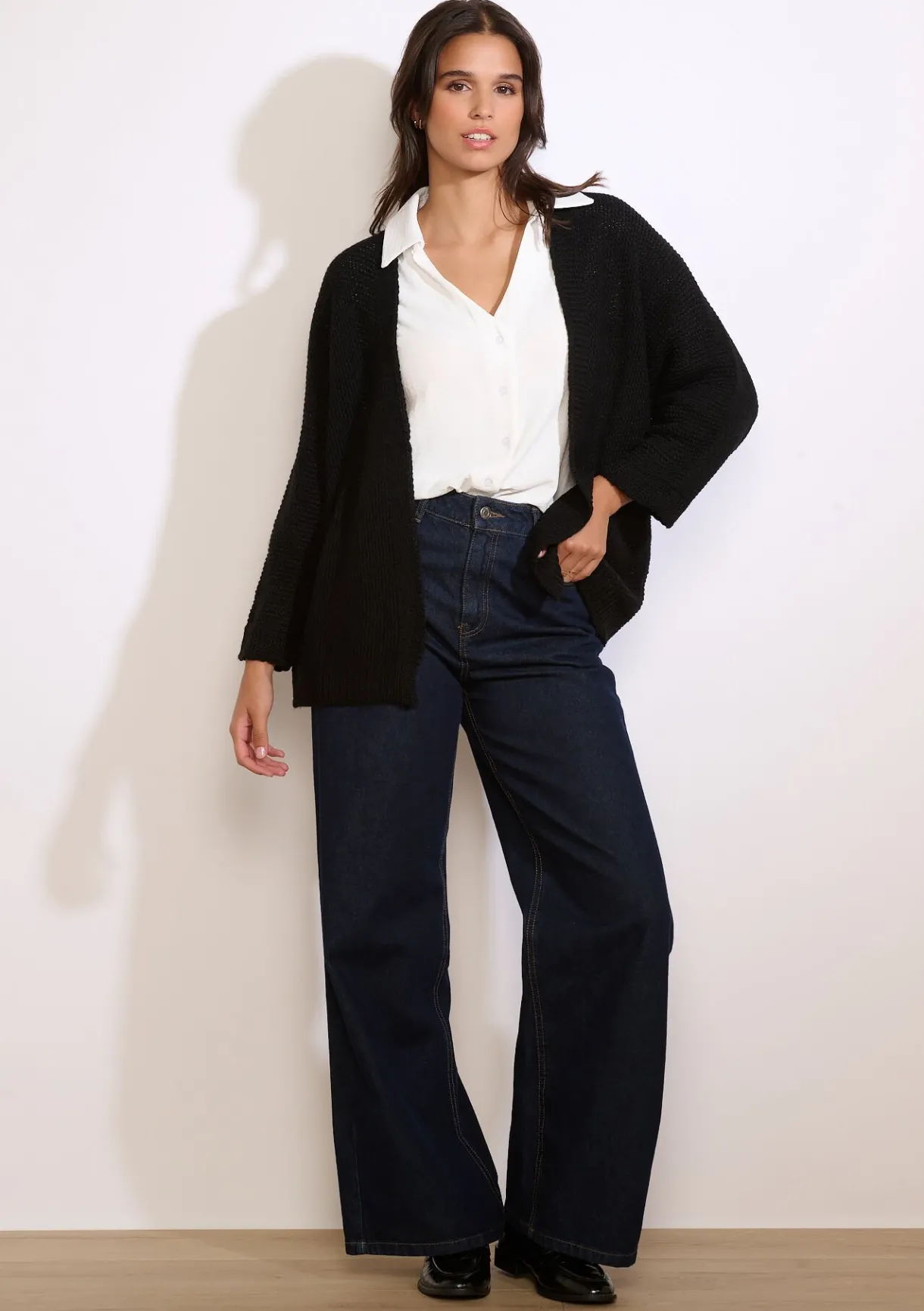 LolaLiza Openvallende gebreide vest- Truien En Cardigans