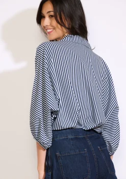 LolaLiza Overhemd met strepen en bloemenprint- Blouses En Hemden