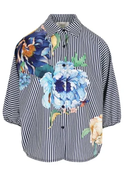 LolaLiza Overhemd met strepen en bloemenprint- Blouses En Hemden