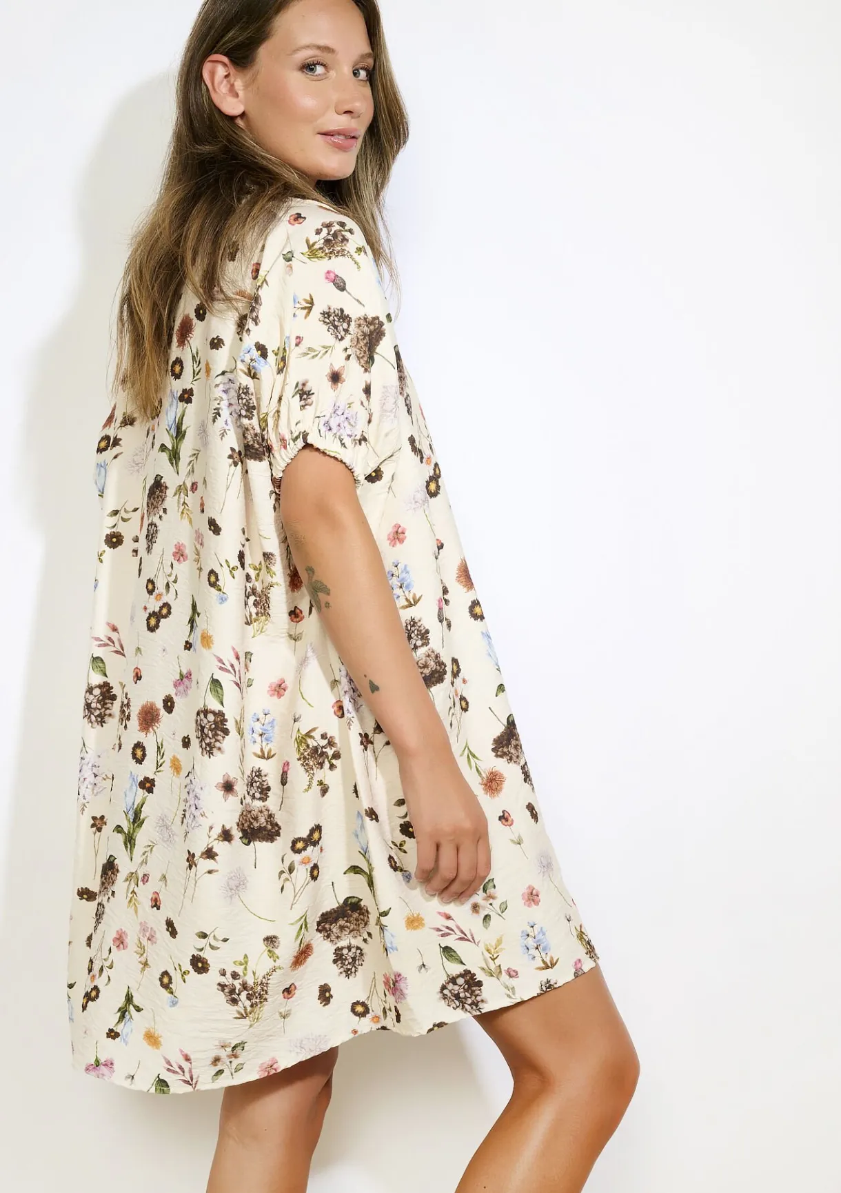 LolaLiza Overhemdjurk met bloemen- Jurken