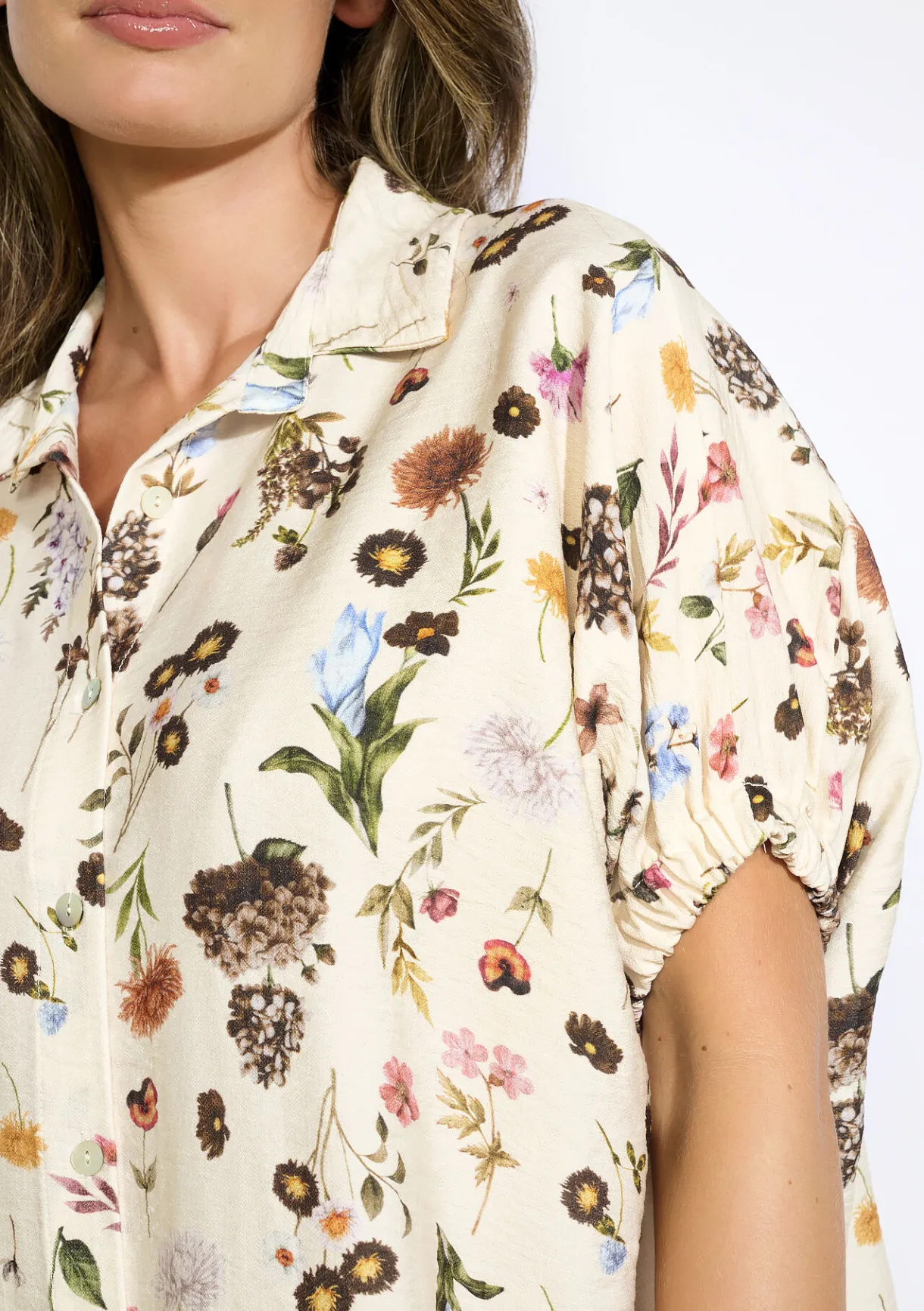 LolaLiza Overhemdjurk met bloemen- Jurken