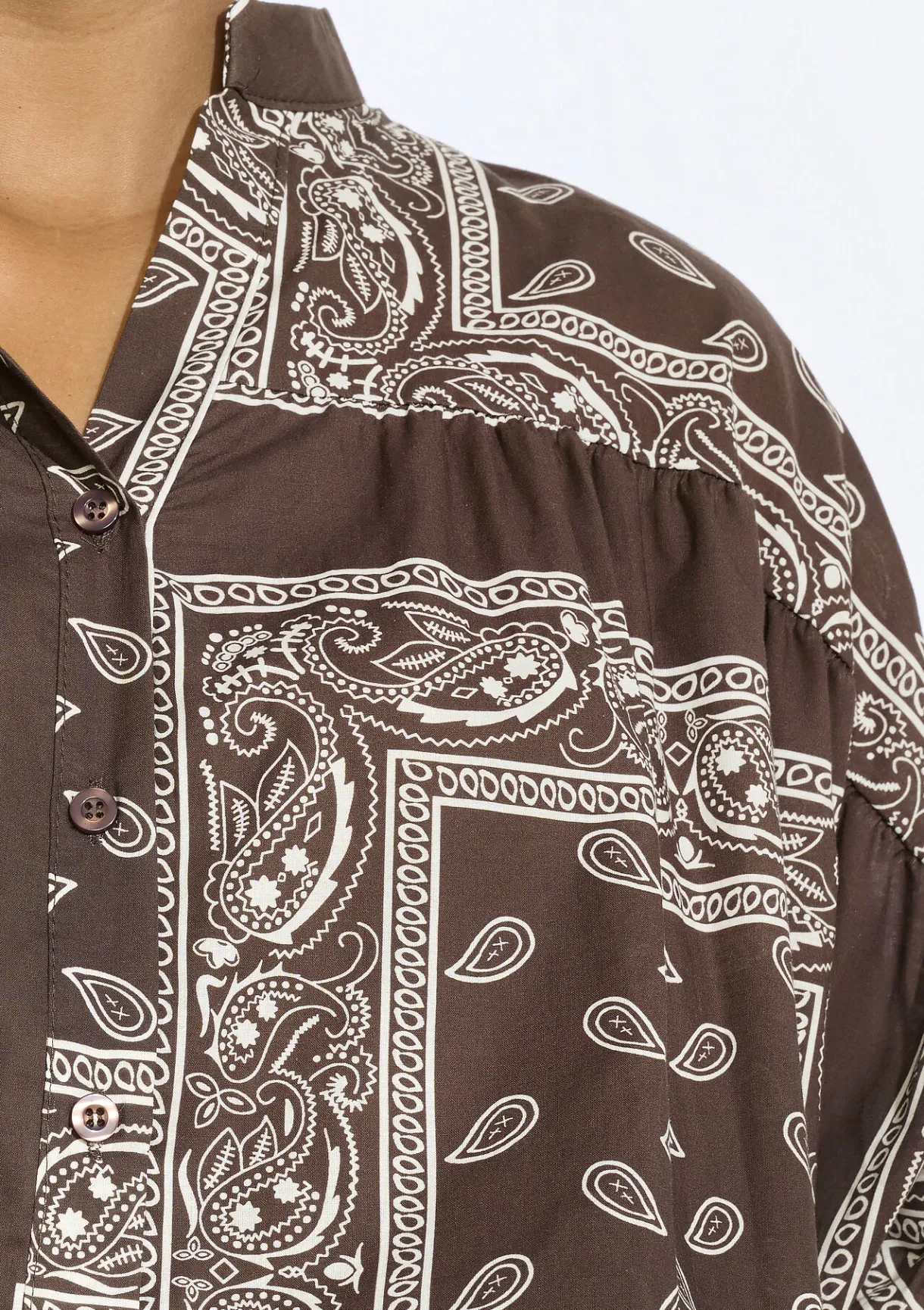 LolaLiza Oversized blouse met bandanaprint- Co-Ord Sets|Blouses En Hemden