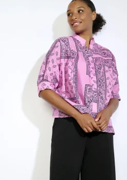 LolaLiza Oversized blouse met bandanaprint- Blouses En Hemden