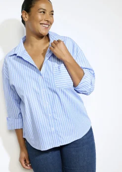 LolaLiza Oversized gestreept hemd- Blouses En Hemden