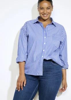 LolaLiza Oversized gestreept hemd- Blouses En Hemden