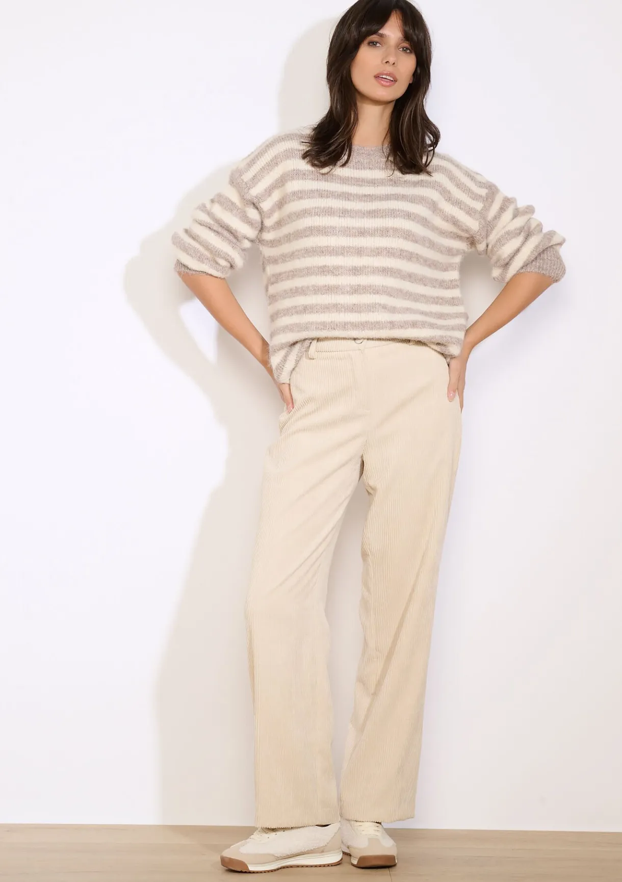 LolaLiza Oversized gestreepte trui- Truien En Cardigans