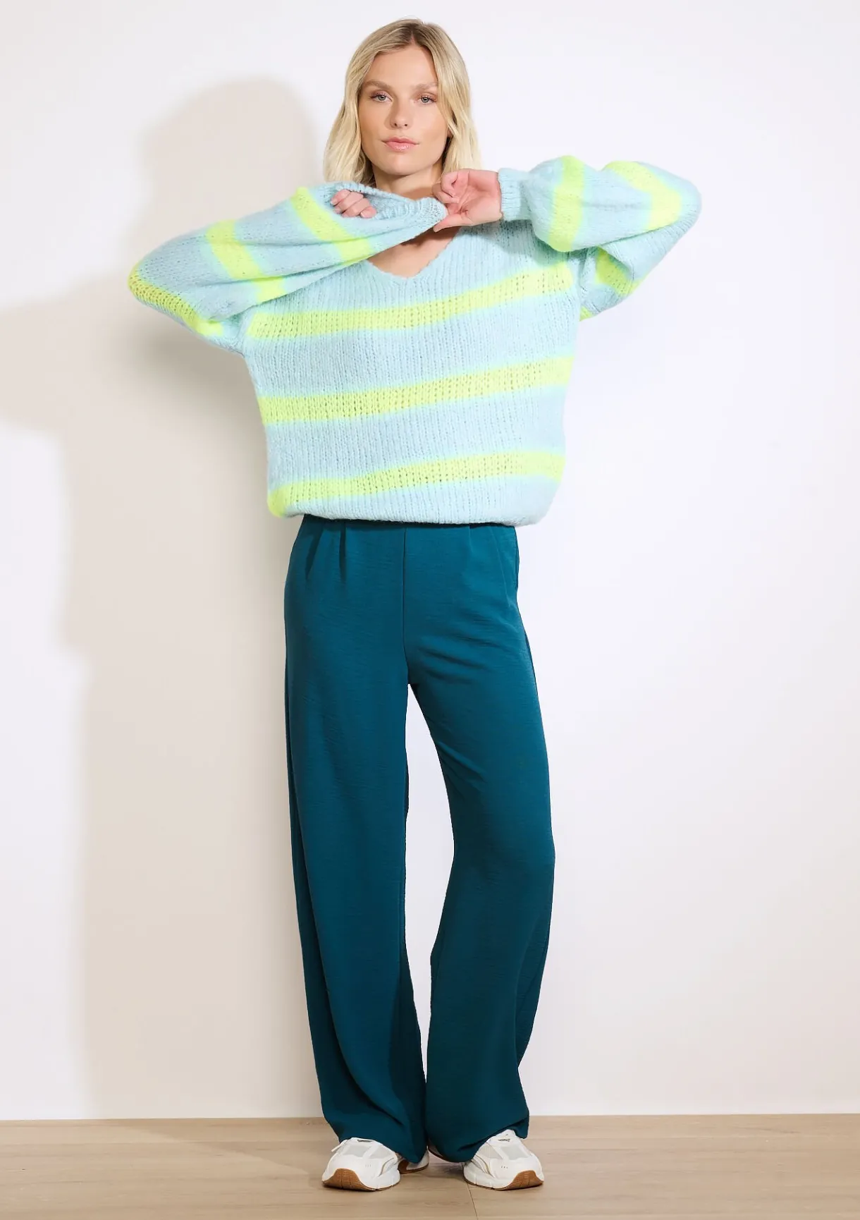 LolaLiza Oversized gestreepte trui- Truien En Cardigans