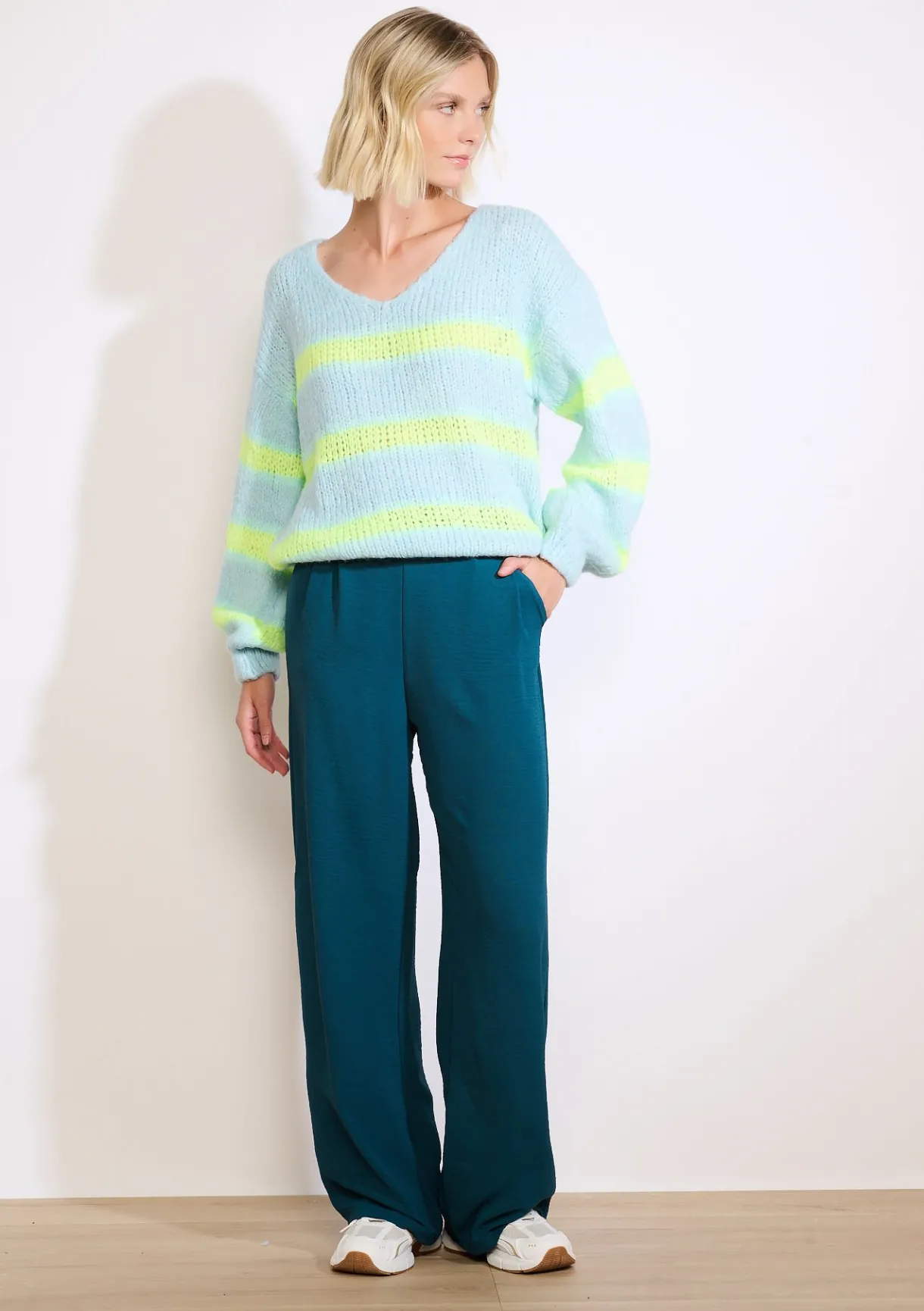 LolaLiza Oversized gestreepte trui- Truien En Cardigans