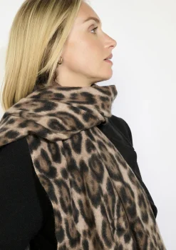 LolaLiza Oversized sjaal met pantermotief- Accessoires