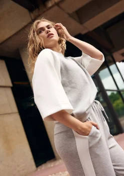 LolaLiza Oversized sweatshirt met contrast- Sweats|Loungewear