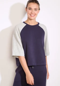 LolaLiza Oversized sweatshirt met contrast- Sweats|Loungewear