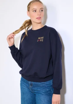 LolaLiza Oversized sweatshirt met borduursel- Sweats