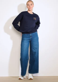 LolaLiza Oversized sweatshirt met borduursel- Sweats