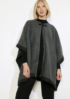 LolaLiza Poncho met elegante sluiting- Accessoires|Mantels En Jassen