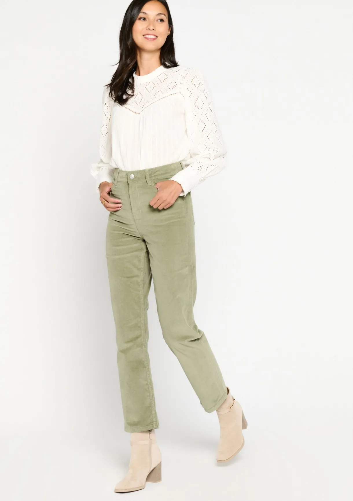 LolaLiza Rechte broek in babycorduroy- Broeken