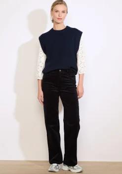 LolaLiza Rechte ribfluwelen broek- Broeken