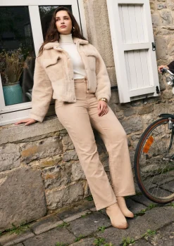 LolaLiza Rechte ribfluwelen broek- Broeken