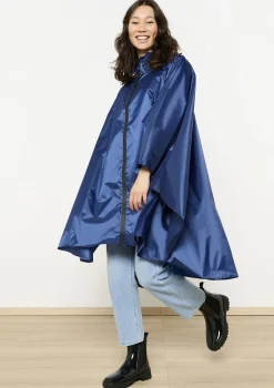 LolaLiza Regenponcho met capuchon en rits- Accessoires|Mantels En Jassen