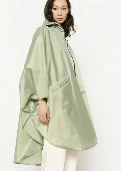 LolaLiza Regenponcho met capuchon en rits- Mantels En Jassen|Accessoires