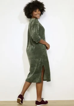 LolaLiza Ribfluwelen midi-jurk- Jurken