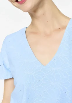 LolaLiza Romantische broderie t-shirt- Tops En T-Shirts