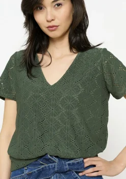 LolaLiza Romantische broderie t-shirt- Tops En T-Shirts