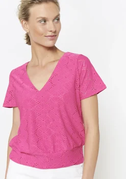 LolaLiza Romantische broderie t-shirt- Tops En T-Shirts