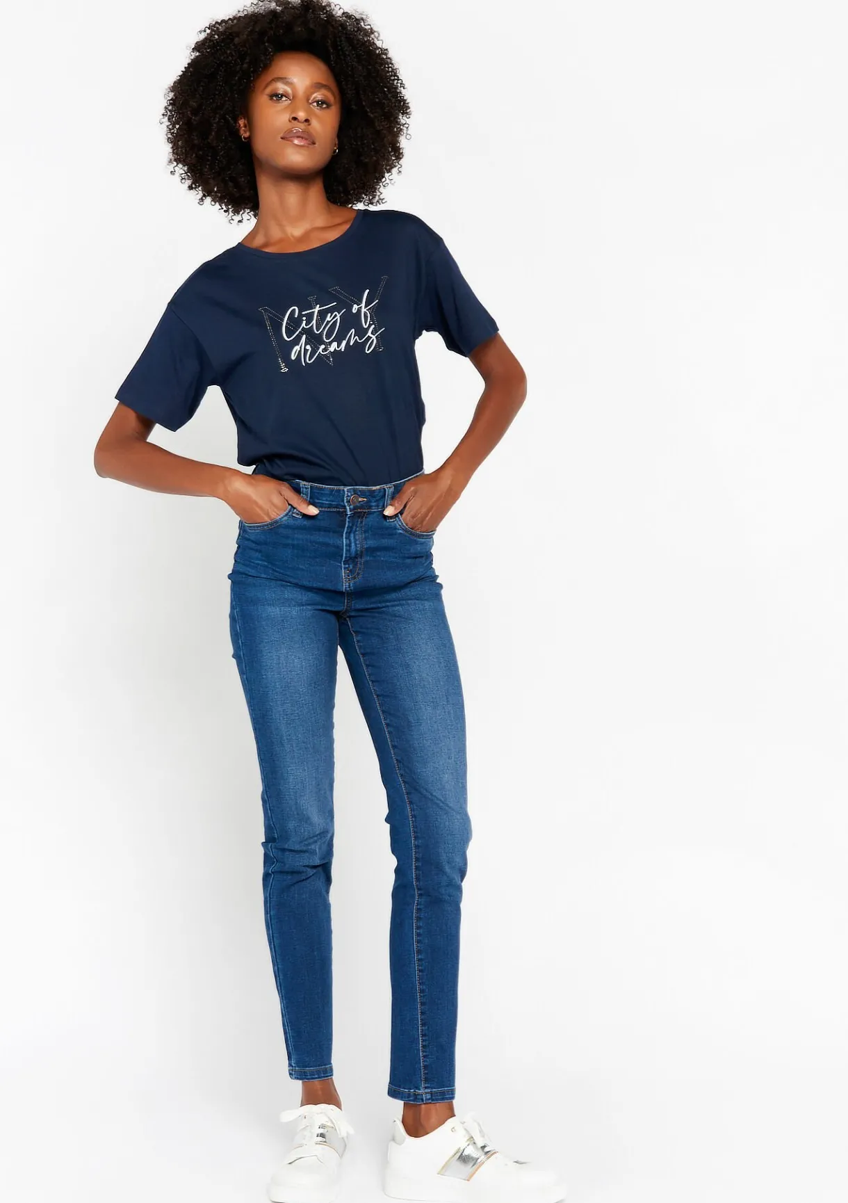 LolaLiza Slim jeans met hoge taille- Jeans