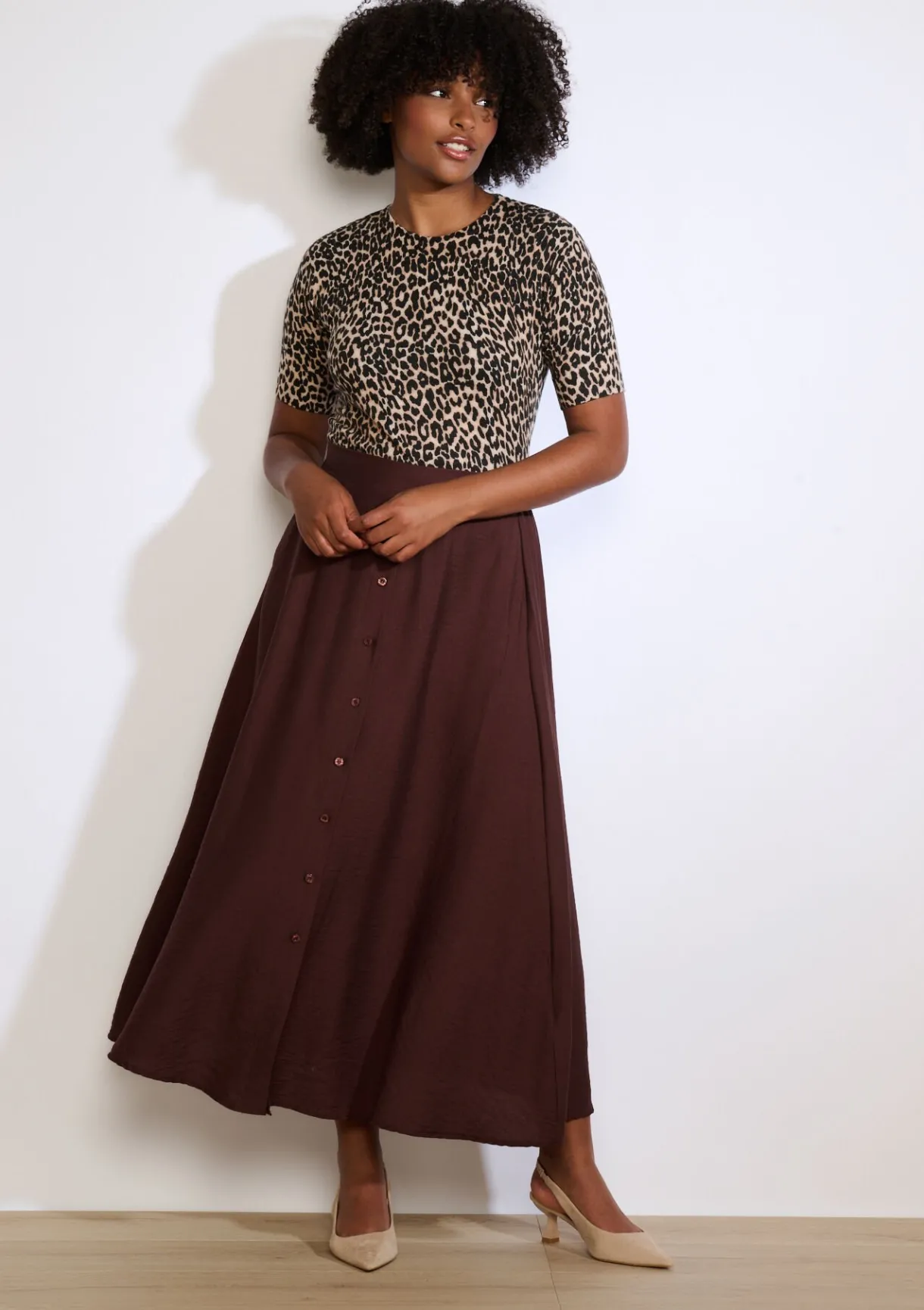 LolaLiza Soepele midirok met knopen- Rokken