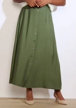 LolaLiza Soepele midirok met knopen- Rokken