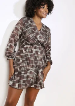 LolaLiza Soepele wikkeljurk met print- Jurken