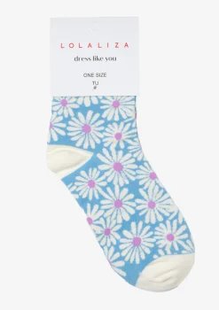 LolaLiza Sokken met bloemenprint- Accessoires