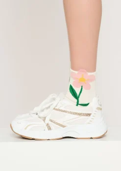 LolaLiza Sokken met grote bloem- Accessoires