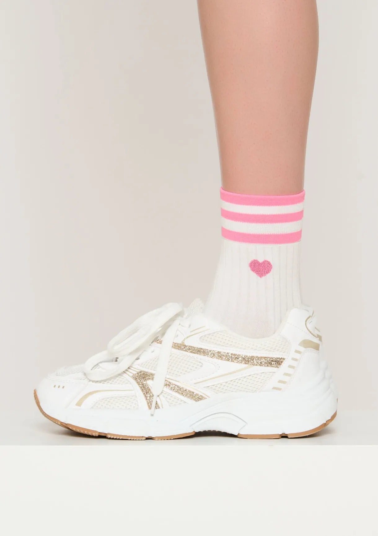 LolaLiza Sportieve sokken met hart- Accessoires