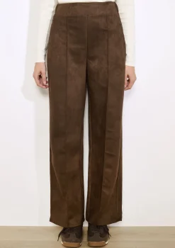 LolaLiza Suèdelook broek met wijde pijp- Broeken