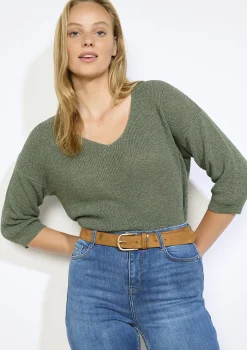 LolaLiza Suèdine riem met gouden gesp- Accessoires