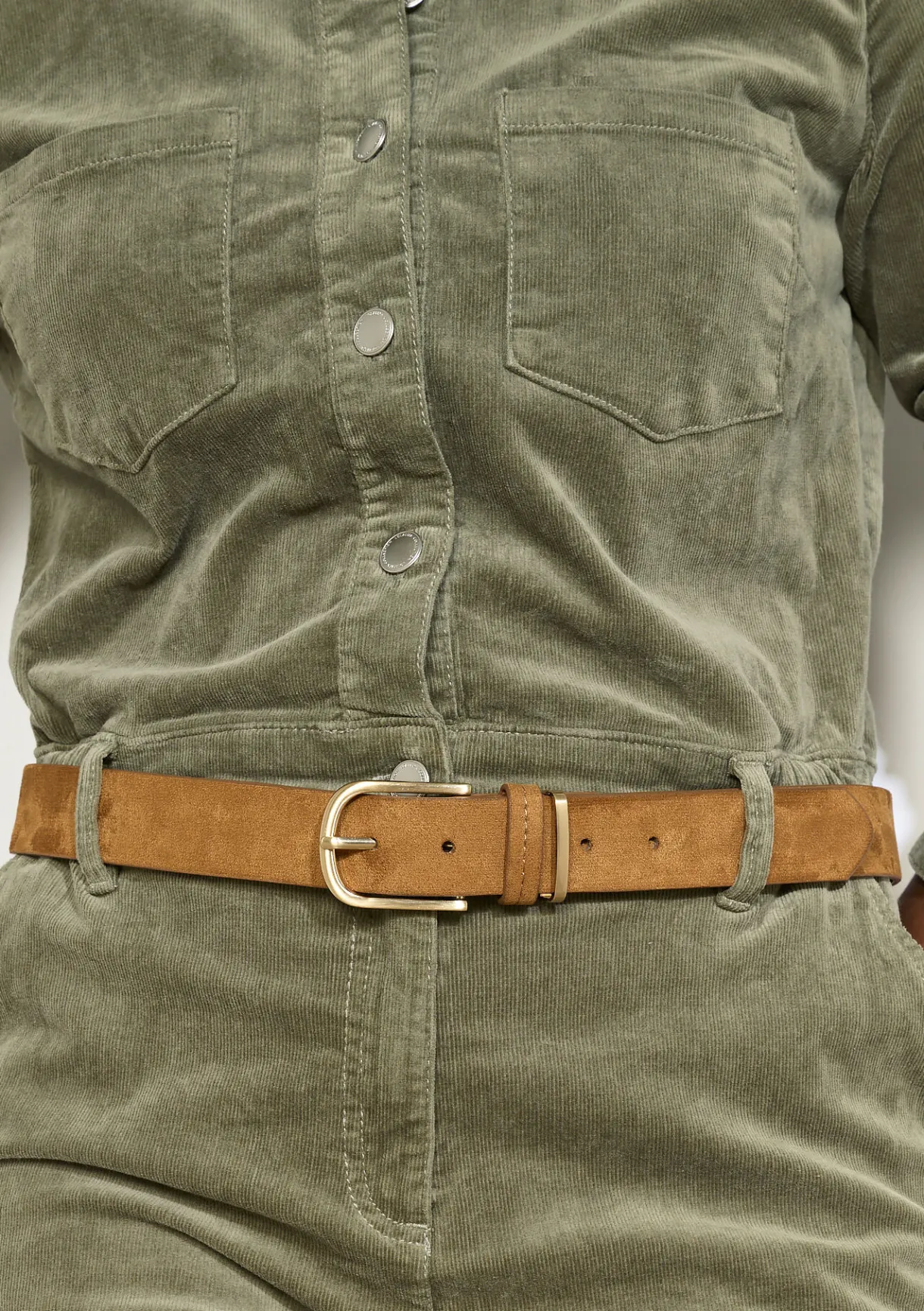 LolaLiza Suèdine riem met gouden gesp- Accessoires