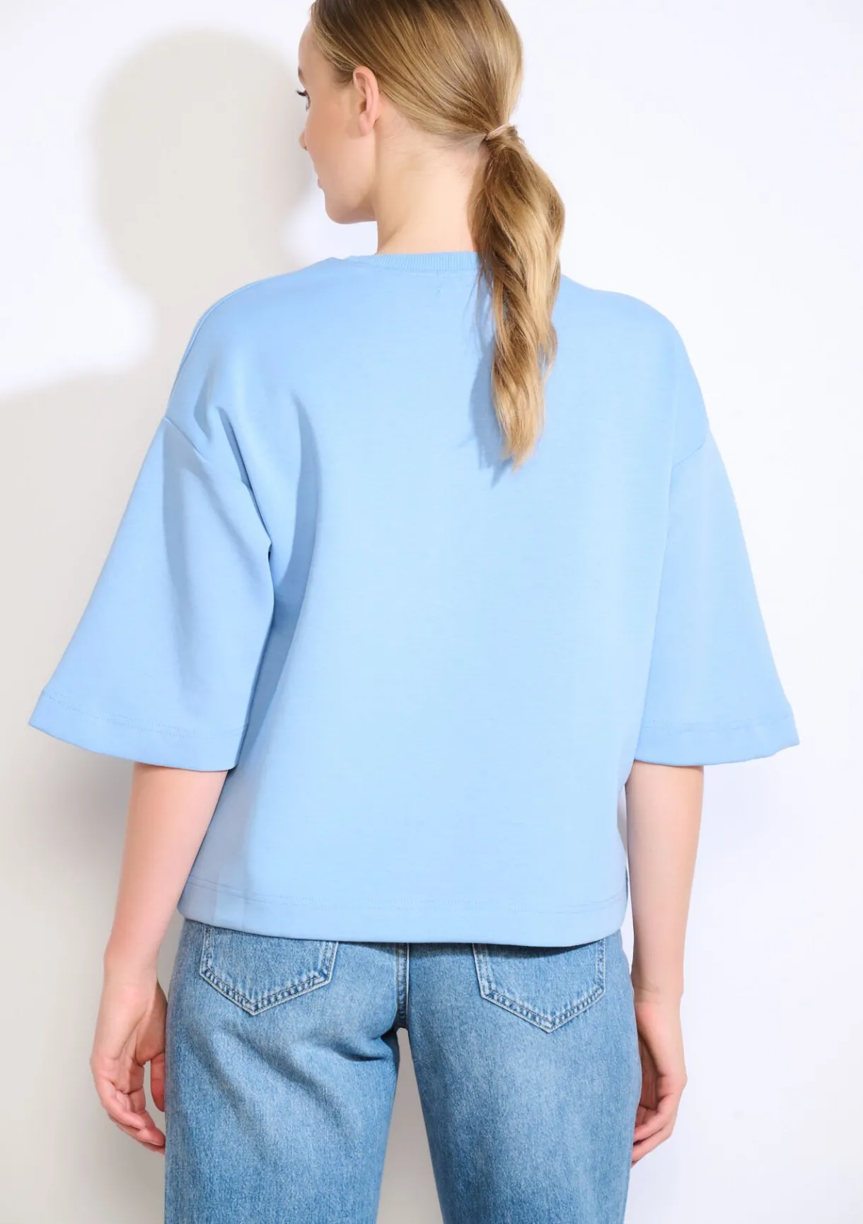 LolaLiza Sweat met paillettenbloem- Sweats