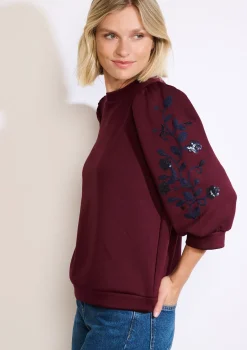 LolaLiza Sweater met borduursel en pailletten- Sweats