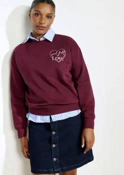 LolaLiza Sweater met tekst- Sweats