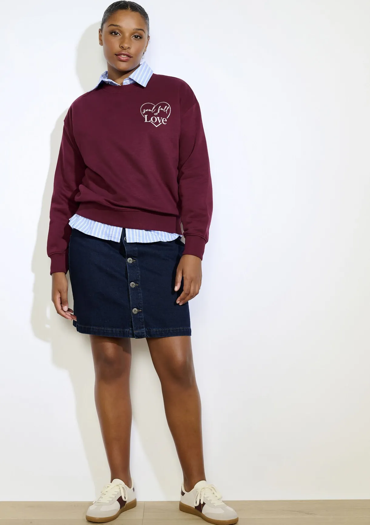 LolaLiza Sweater met tekst- Sweats