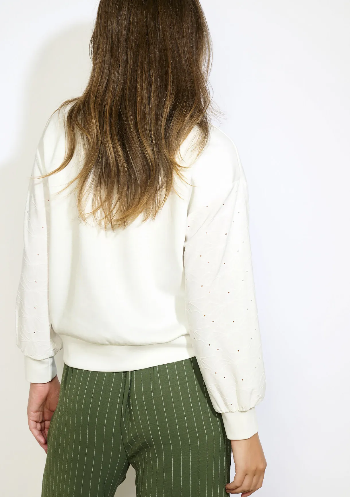 LolaLiza Sweatshirt met geborduurde mouwen- Sweats