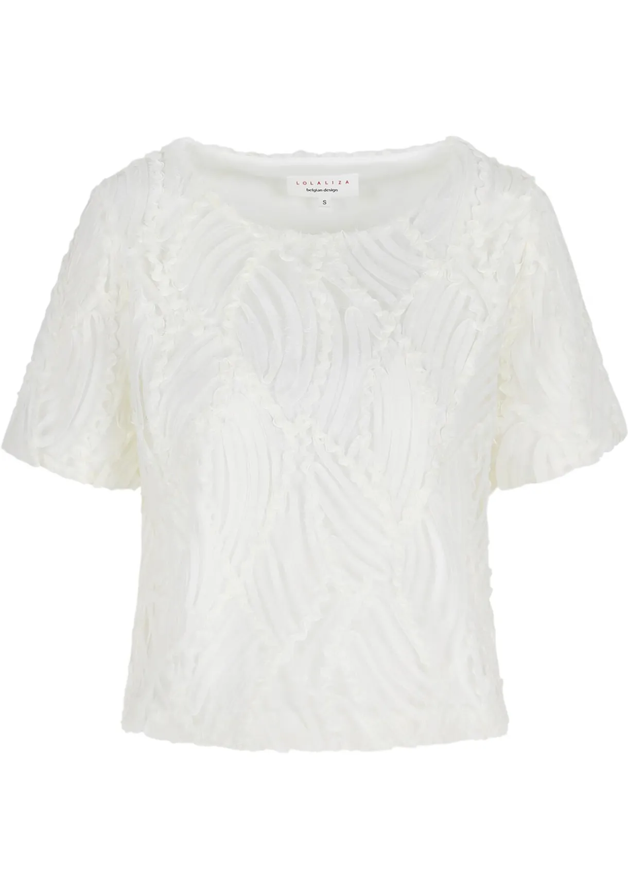 LolaLiza Textuur top met korte mouwen- Tops En T-Shirts