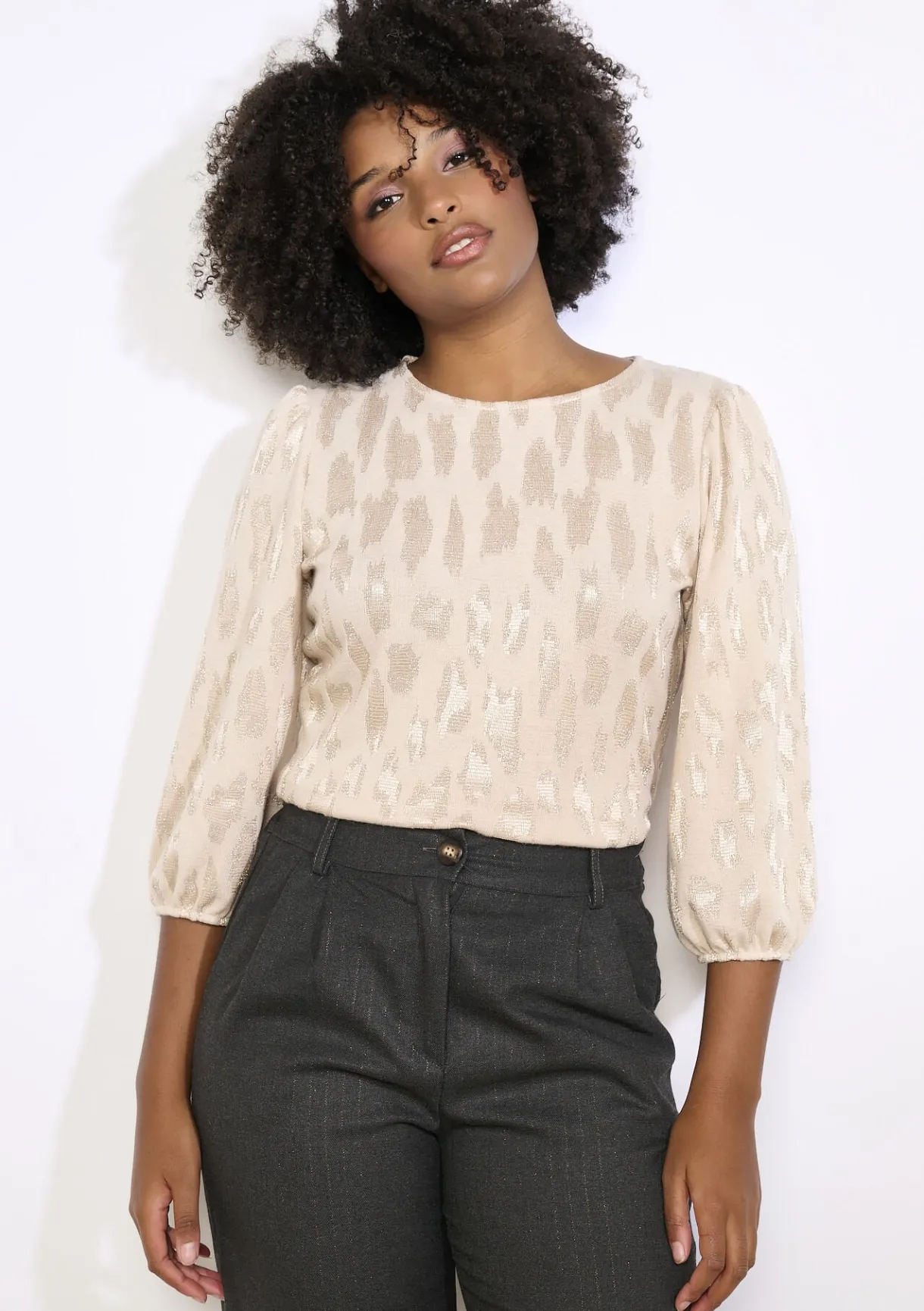 LolaLiza Textuurblouse met soepele snit- Tops En T-Shirts